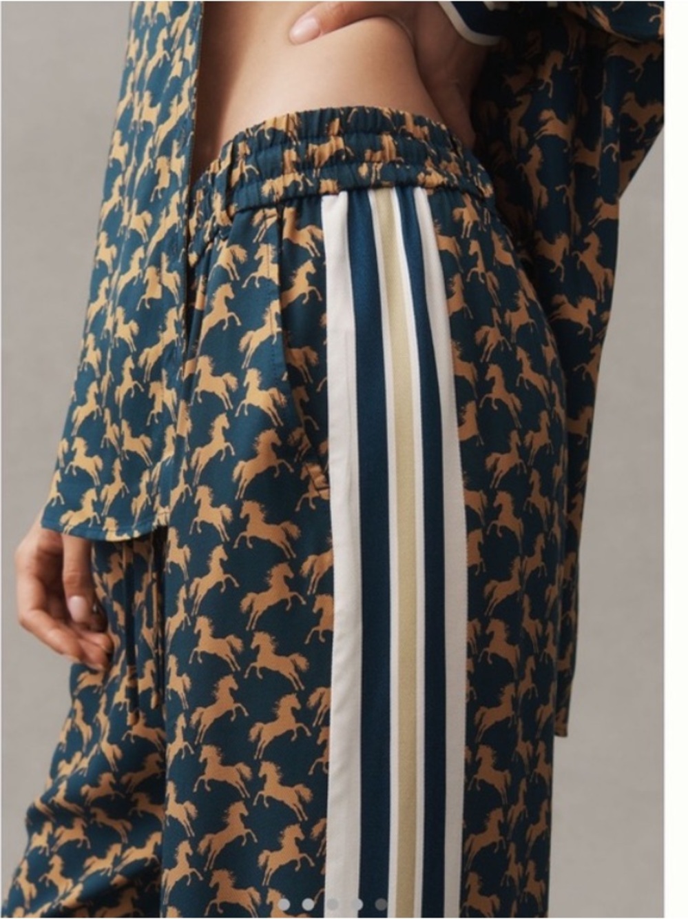 The Brooklin Tie-Front Printed Pull-On Pants by Maeve - Picture 4 of 4